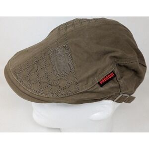 Voboom Men Cotton Adjustable Newsboy Beret Ivy Flat Cap Cabbie Y2K Retro VTG